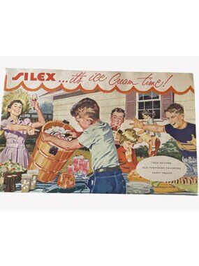 Vintage Silex Ice Cream Recipe Booklet 1950s With Instructions & Illustrations